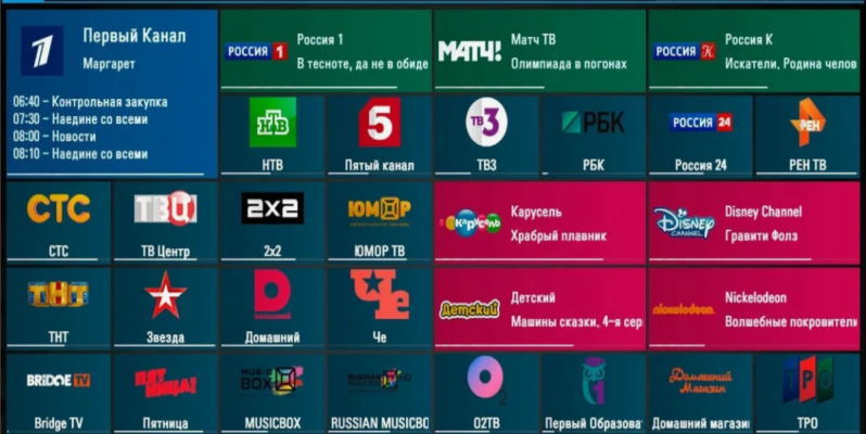 IPTV плейлист российских федеральных каналов в формате m3u